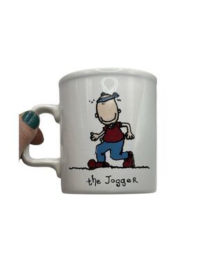 Vintage Kiln Craft Cup Mug The Jogger Staffordshire England Runner Running VTG